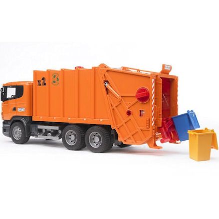 orange bin lorry toy